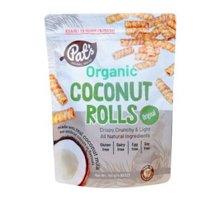 Pat's Organic Coconut Rolls Original 140g x 12