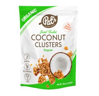 Pat's Organic Coconut Clusters Original 140g x 12