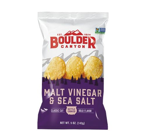 Boulder Malt Vinegar & Sea Salt Chips 142g x 12