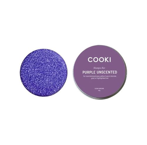 Cooki Haircare Purple Shampoo Bar Unscented With Tin 65g