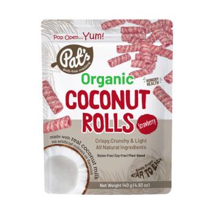 Pat's Organic Coconut Rolls Strawberry 140g x 12