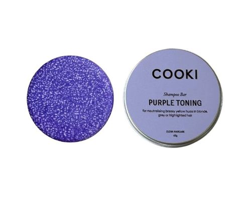 Cooki Haircare Purple Shampoo Bar With Tin 65g