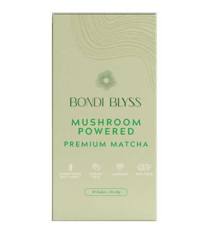 Bondi Blyss Mushroom Powered Premium Matcha 10 x 41g