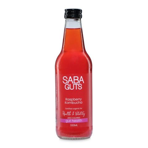 Saba Guts Kombucha Raspberry 330ml - Box of 12