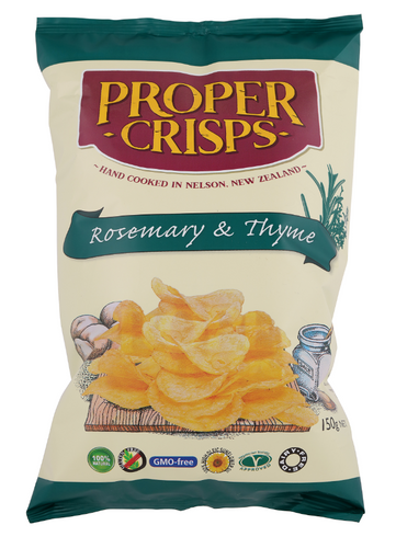 Proper Crisps Rosemary and Thyme 150g x 12