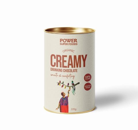 Power Super Foods Creamy Drinking Chocolate Certified Organic 220g