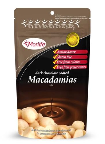 Morlife Chocolate Macadamia Nuts 125gm