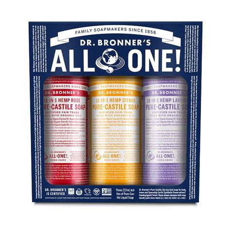 Dr. Bronner's Liquid Castile Soap Carnival Pack of 3