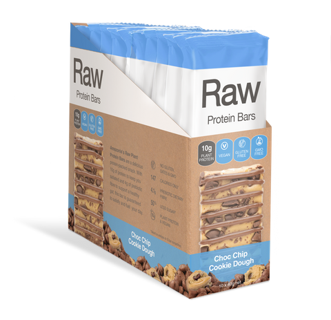 Amazonia Raw Protein Bar Choc Chip Cookie Dough 40g - Box of 10