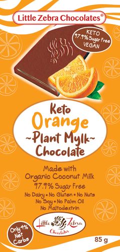 LZC Keto Orange Plant Mylk Chocolate 85g x 12 CDU