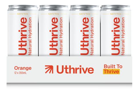 Uthrive Natural Hydration Orange Carbonated 355ml - Box of 12