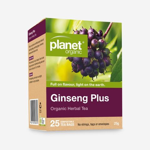 Planet Organic Tea Ginseng Plus 25 Tea Bags