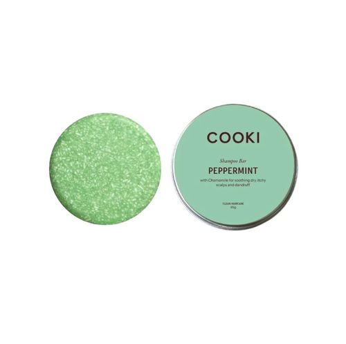 Cooki Haircare Peppermint & Chamomile Shampoo Bar With Tin 65g