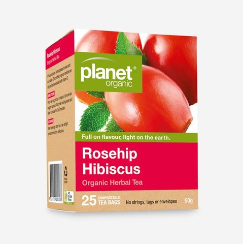 Planet Organic Tea Rosehip & Hibiscus 25 Tea Bags