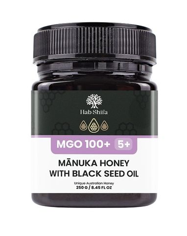 Hab Shifa Manuka Honey (MGO100+) with Black Seed Oil 250g