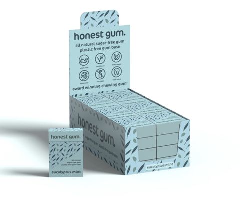 Honest Gum Chewing Gum Eucalyptus Mint 15pcs (21g) - Box of 20