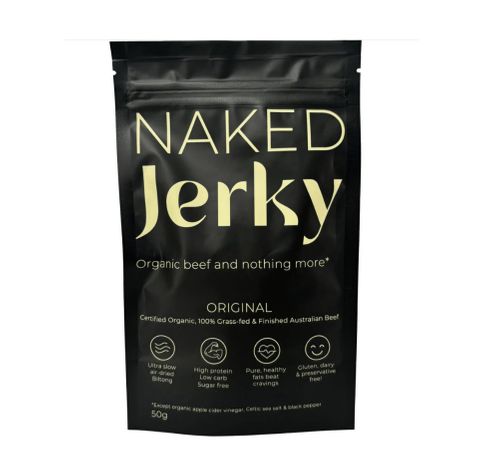 Naked Jerky Organic Beef Jerky Original 50g - Box of 10