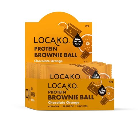 Locako Protein Brownie Ball Choc Orange 30g - Box of 10