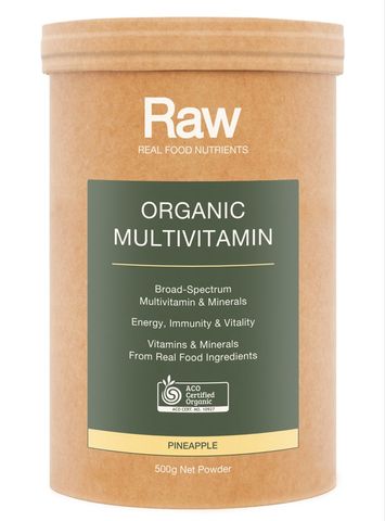Amazonia Raw Real Food Nutrients Organic Multivitamin Pineapple