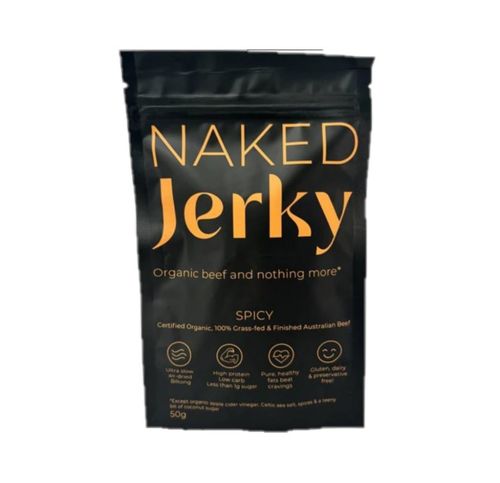 Naked Jerky Organic Beef Jerky Spicy 50g x 10