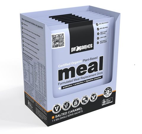 Proganics Plant-Based Meal Replacement Salted Caramel 7 x 50g Sachets