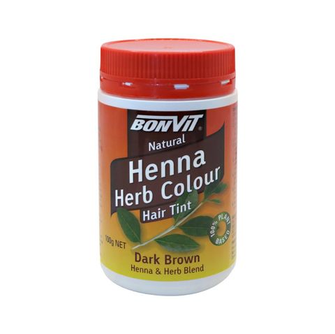 Bonvit Henna  Hair Tint Powder Dark Brown 100g
