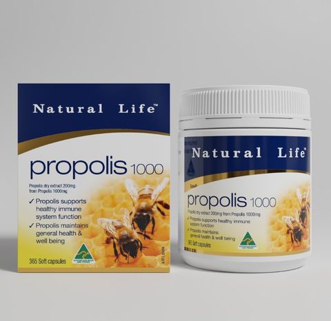 Natural Life Propolis 1000mg 365 Capsules