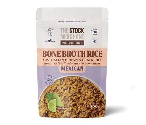 The Stock Merchant Provisions Bone Broth Rice Mexican 250g