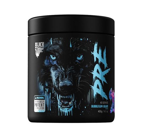 Black Wolf Nutrition PRE High Stimulant Pre Workout Bubblegum Grape 400g
