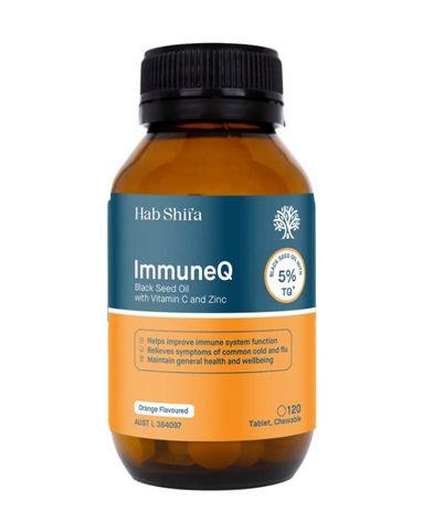 Hab Shifa ImmuneQ with Vitamin C & Zinc 120 Capsules