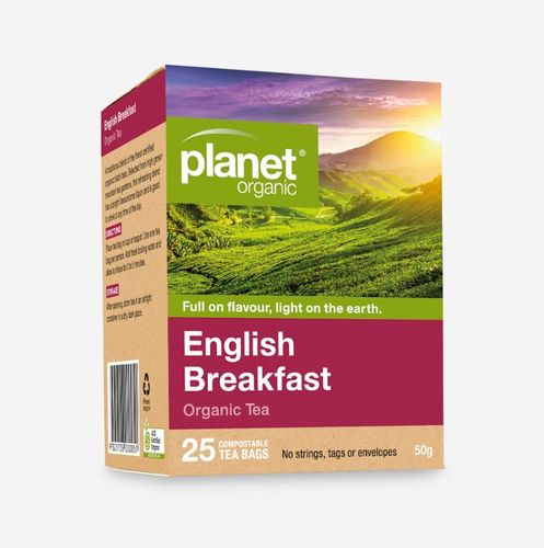 Planet Organic Org Tea Bags 25s English Breakfast