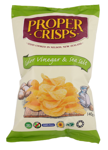 Proper Crisps Cider Vinegar 140g x 12