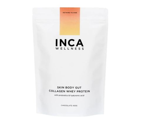 Inca Wellness Skin Body Gut Collagen Whey Protein Chocolate 450g
