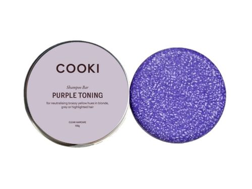 Cooki Haircare Purple Shampoo Bar JUMBO With Tin 108g
