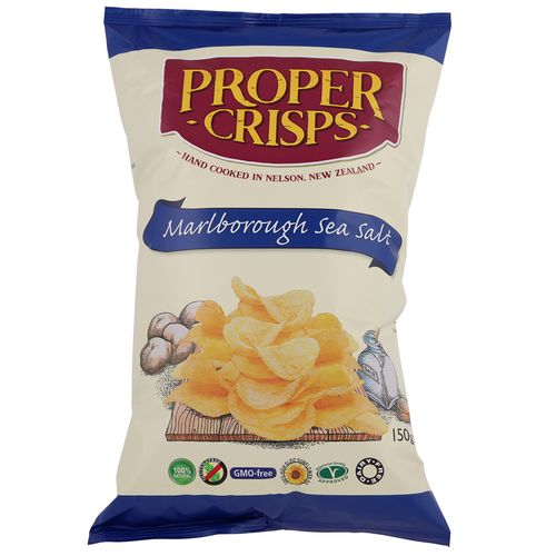 Proper Crisps Marlborough Sea Salt 150g x 12