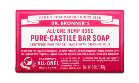 Dr Bronner's 18-in-1 Pure Castile MAGIC BAR SOAP Rose 140g