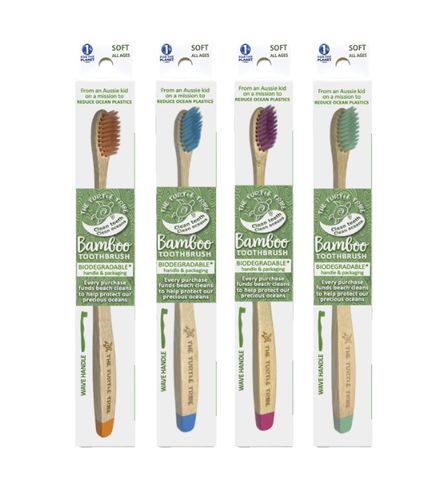 The Turtle Tribe Bamboo Premium Toothbrush SOFT 1pk - Box of 12