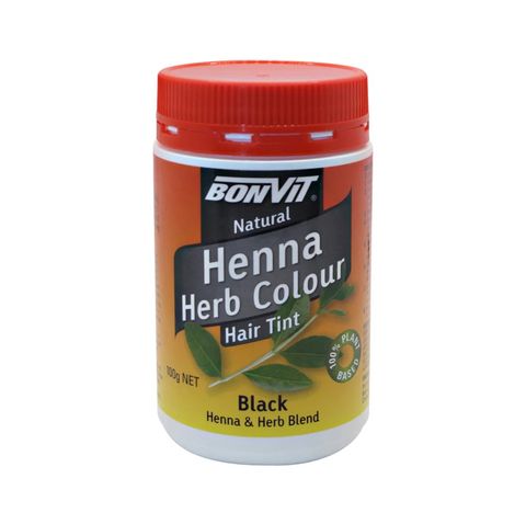 Bonvit Henna  Hair Tint Powder Black 100g