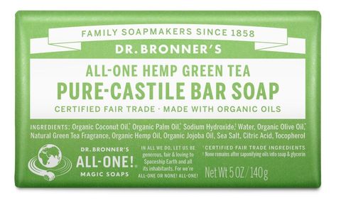 Dr Bronner's Pure-Castile Bar Soap Green Tea
