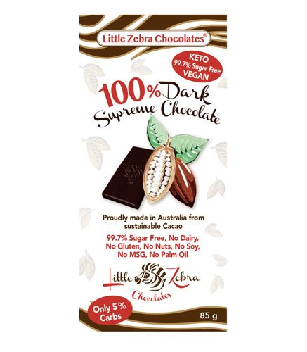LZC 100% Dark Supreme Chocolate 85g x 12 CDU