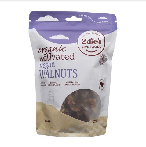 2die4 Activated Organic Vegan Walnuts 275g
