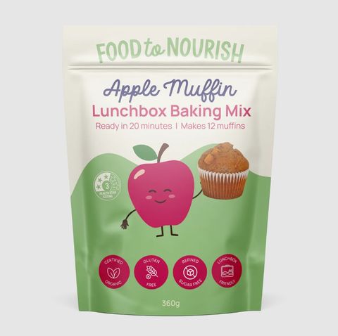 Food To Nourish Lunchbox Baking Mix Apple Cinnamon Muffin 360g