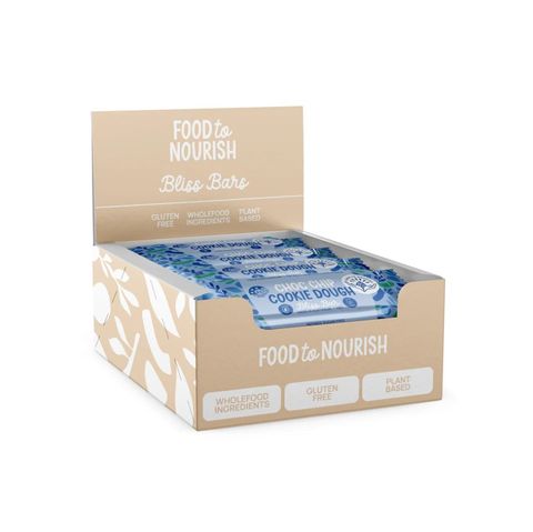 Food To Nourish Bliss Bar Choc Chip Cookie Dough 40g - Box of 12