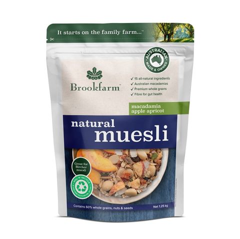 Brookfarm Natural Apple Apricot Macadamia Muesli 1.25kg