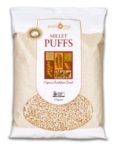Good Morning Cereals Organic Millet Puffs 175gm Box of 6