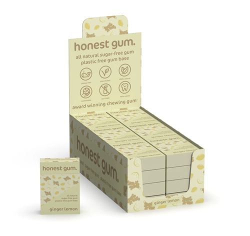 Honest Gum Ginger Lemon Chewing Gum 15pcs (21g) x 20