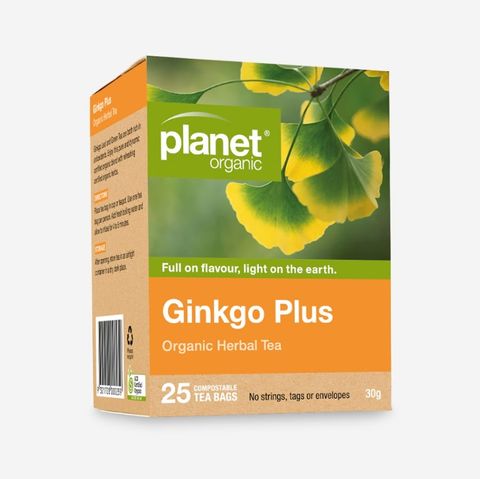 Planet Organic Tea Ginkgo Plus 25 Tea Bags