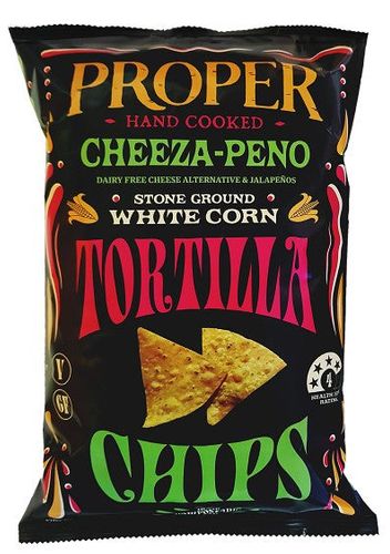 Proper Crisps Tortilla Chips Cheeza-Peno 150g x 12
