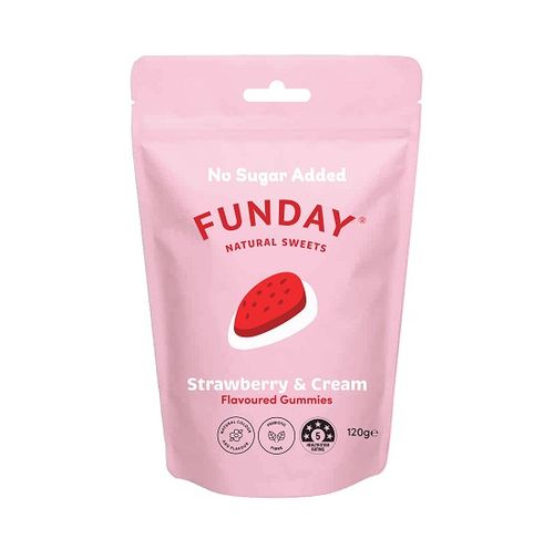 Funday Share Bag Strawberry & Cream 120g