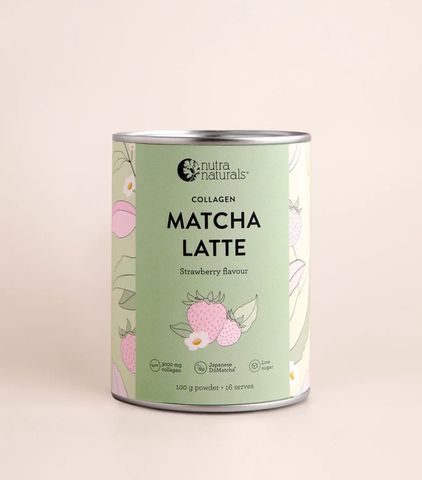 Nutra Naturals Collagen Strawberry Matcha Latte 100g